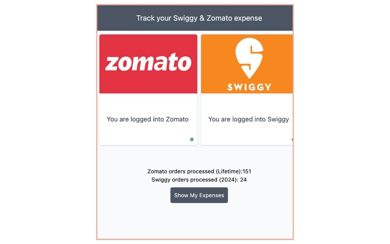 MunchMetrics | Swiggy Zomato Expense Tracker