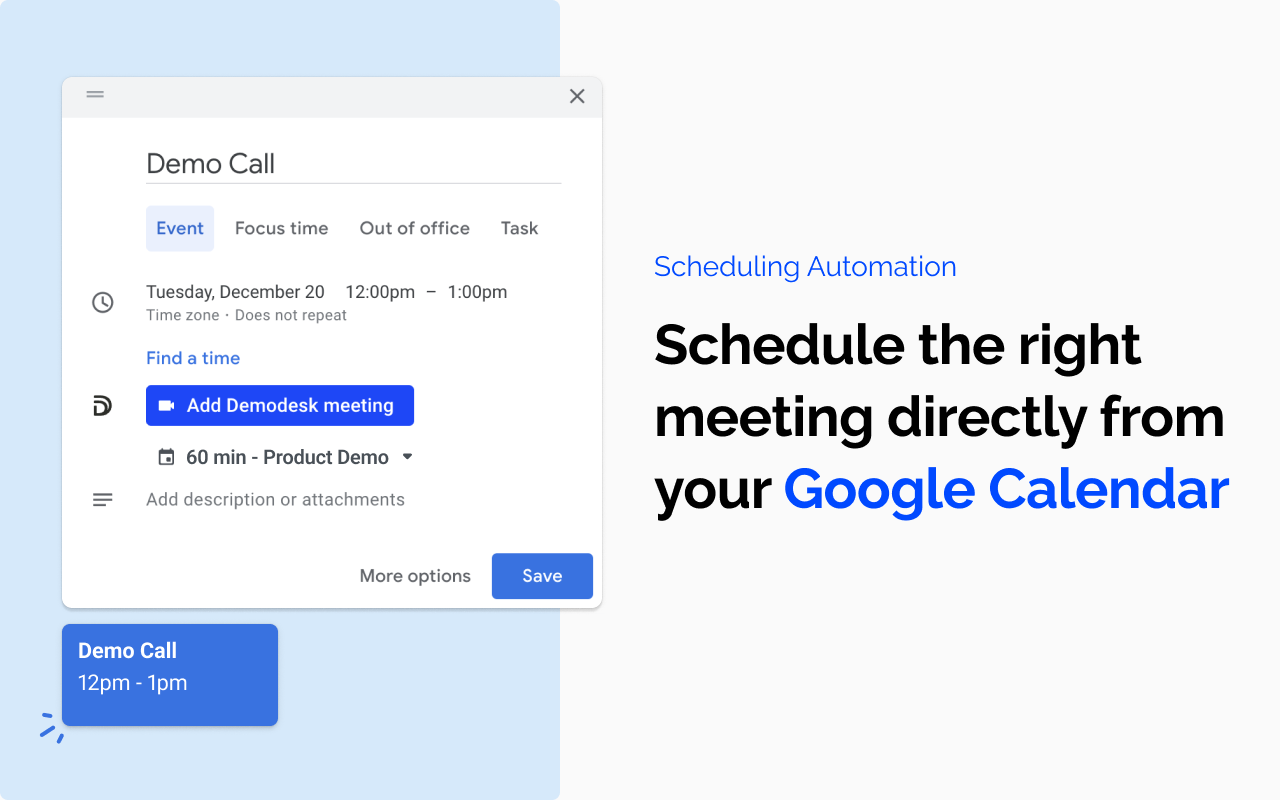 Demodesk: Scheduling Automation Tool