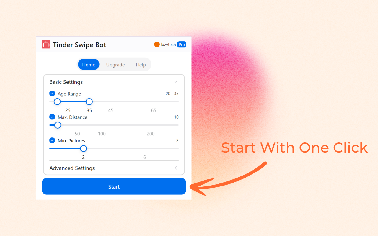 Tinder 滑动机器人 - 自动筛选与滑动