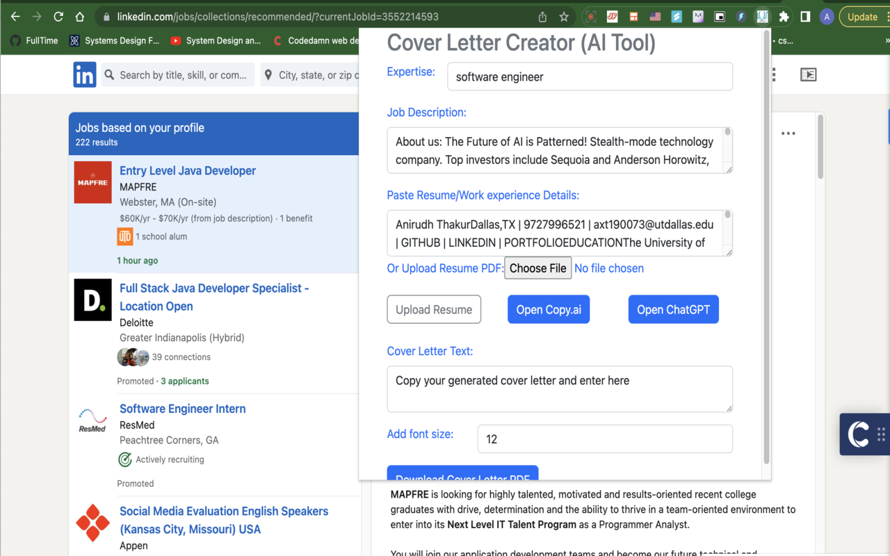 AI Cover Letter Generator