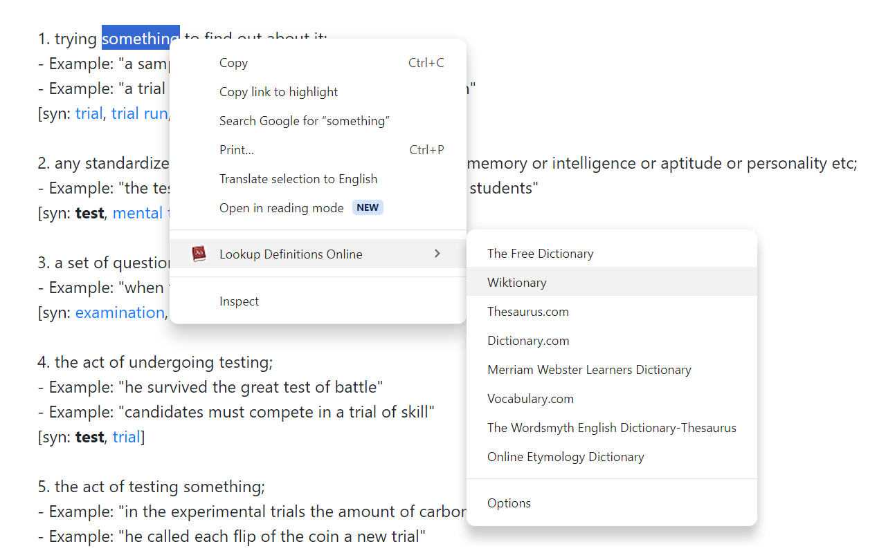 Lookup Definitions Online