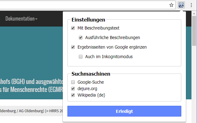 dejure.org Multi-Suche