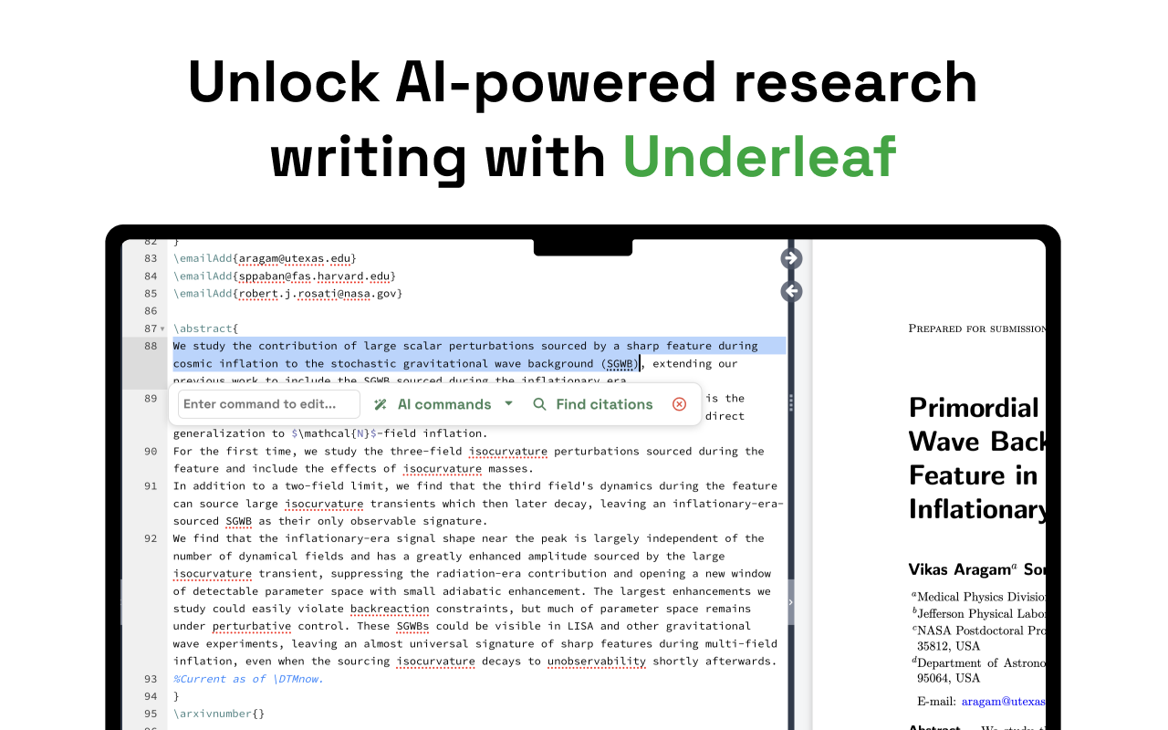 Underleaf | AI & Dark Mode for Overleaf