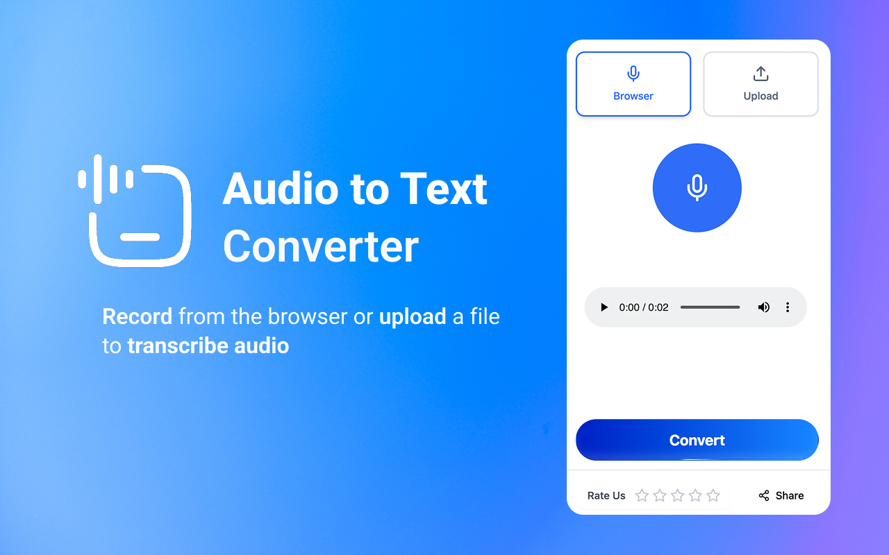 音频转文字转换器