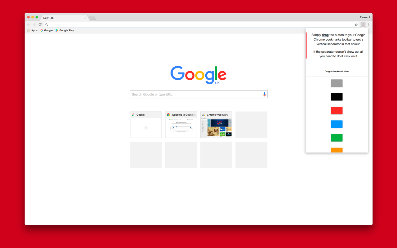 Chrome Bookmark Separator