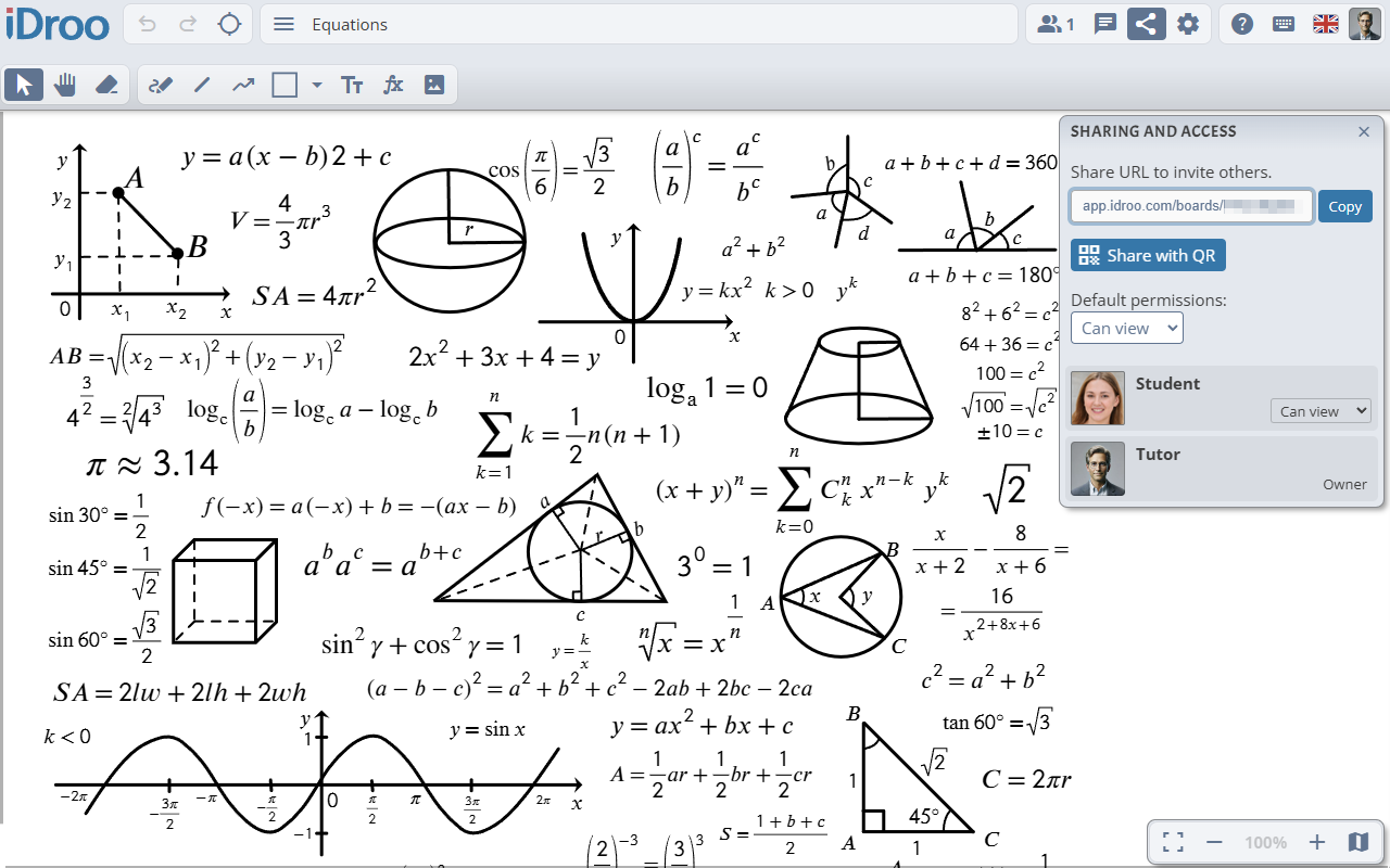 iDroo - Intuitive Online Whiteboard