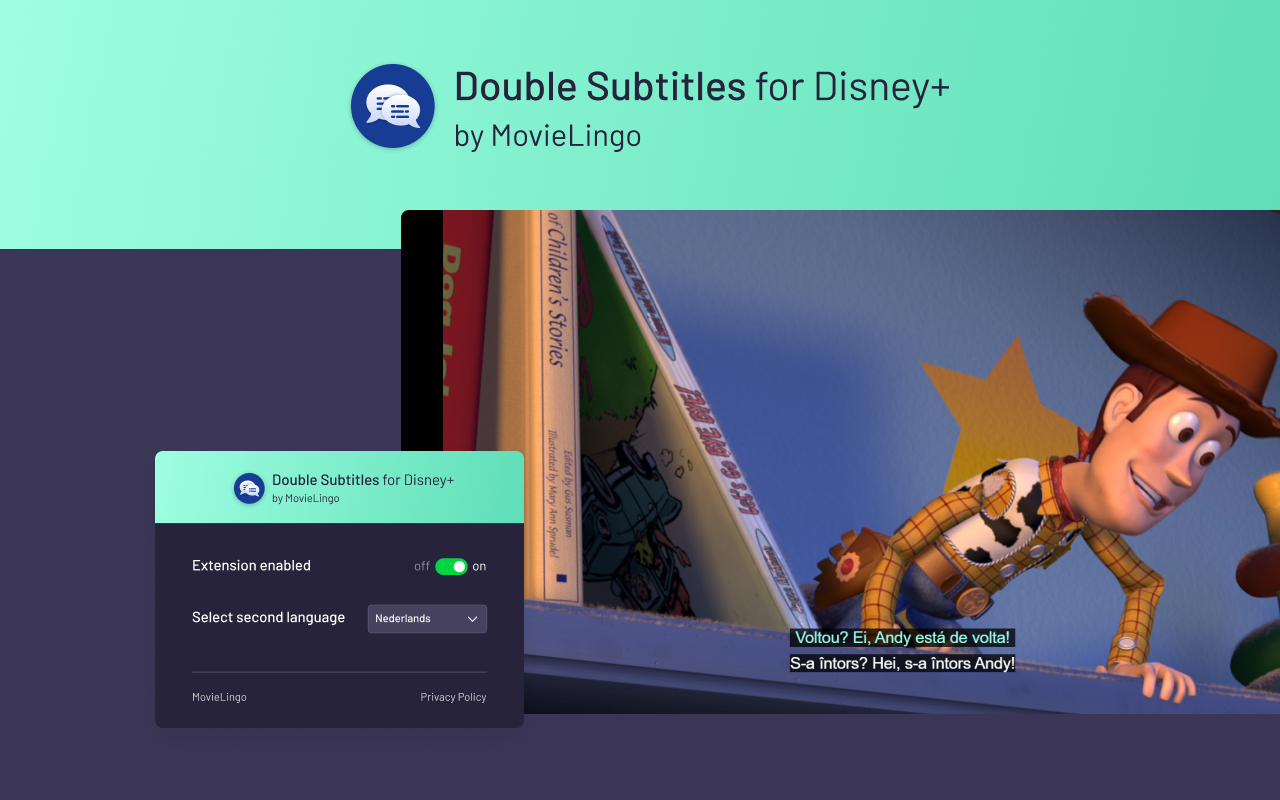 Double Subtitles for Disney+ by MovieLingo
