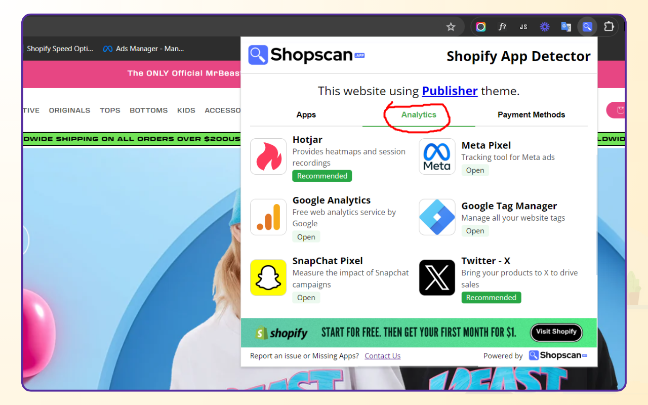 Shopify App Detector by ShopScan