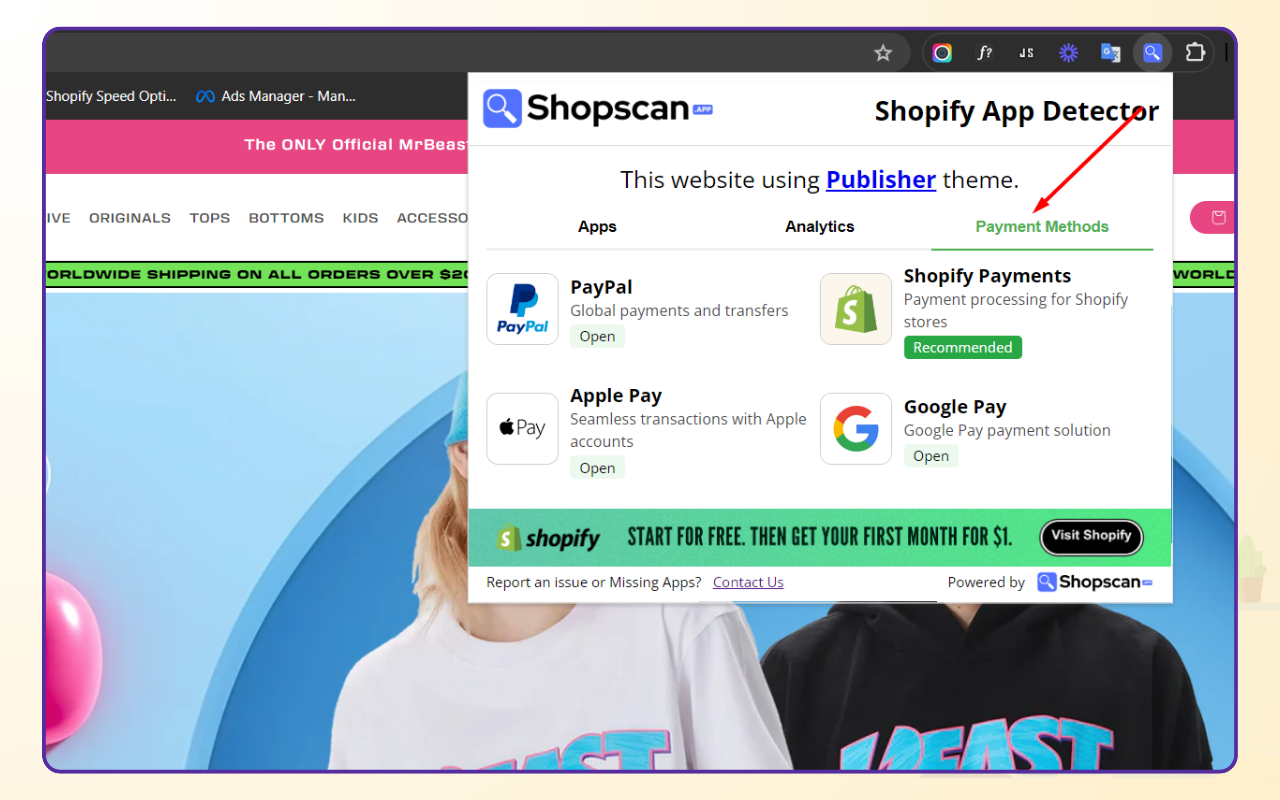 Shopify App Detector by ShopScan