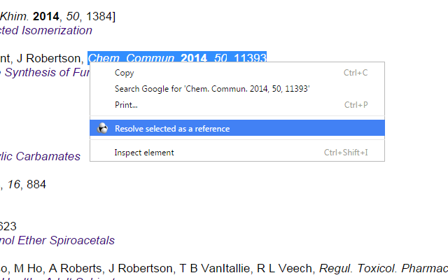 Chemistry Reference Resolver