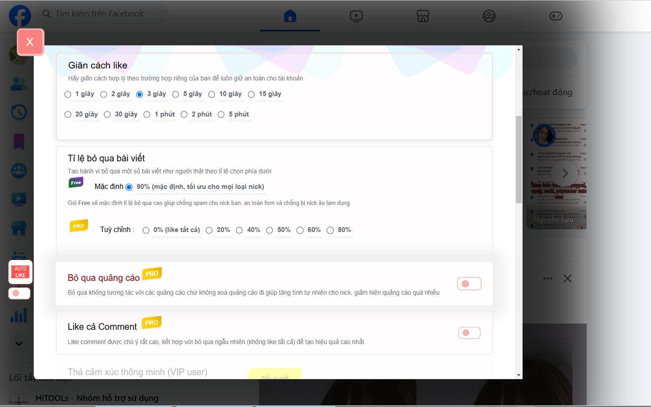 2TOOL - Auto Like & Thả tim tăng tương tác trên facebook