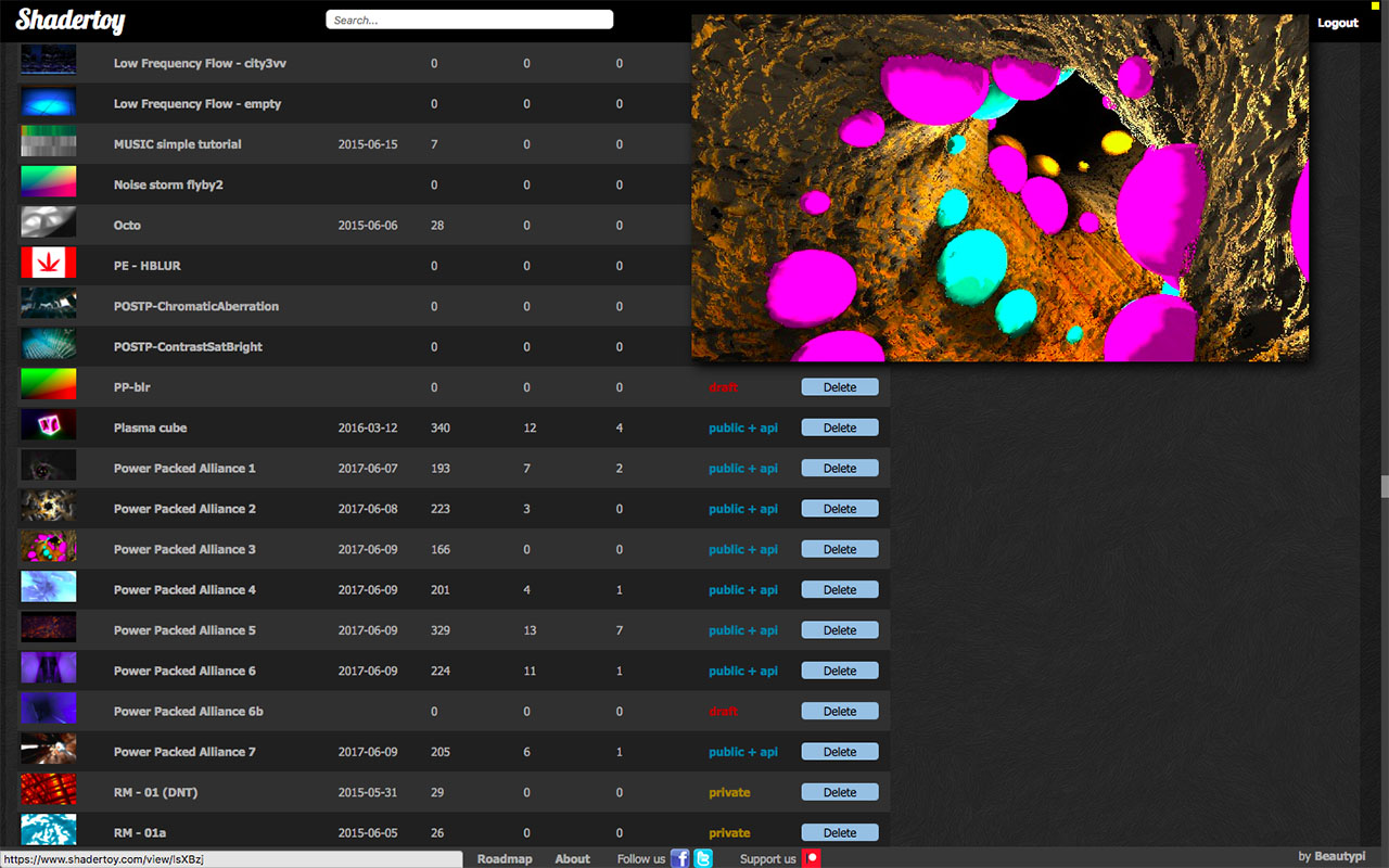 Shadertoy unofficial plugin.