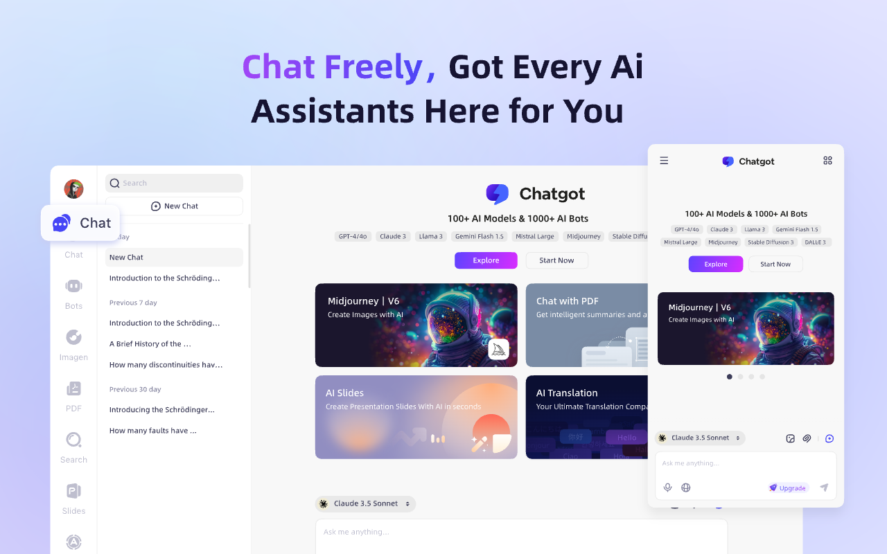 ChatGOT - 免费的DeepSeek R1 AI 助手