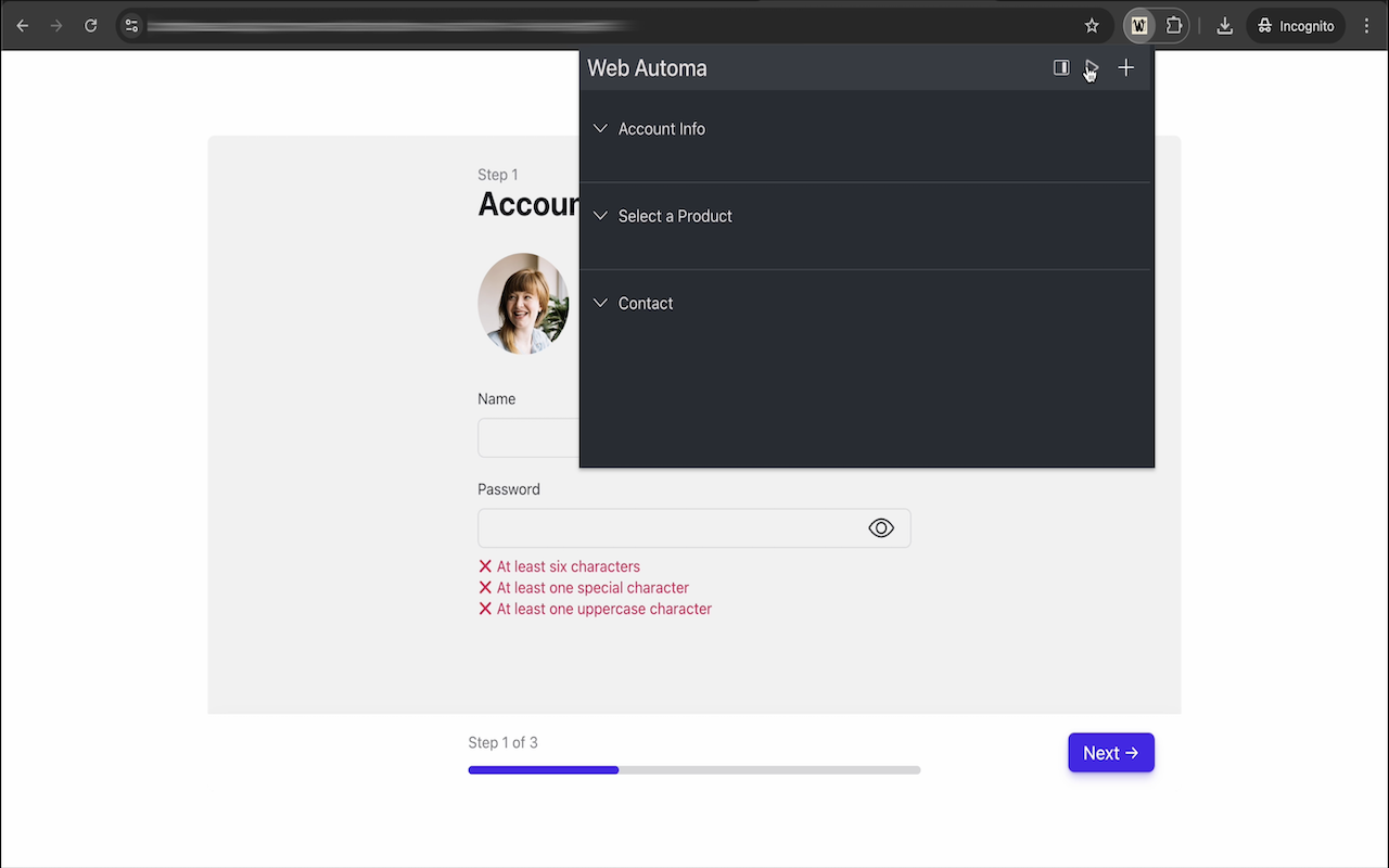 Web Automa - Web page automation tool