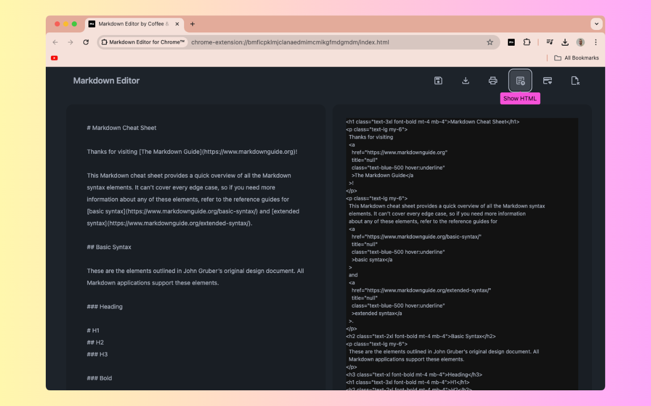 Markdown Editor for Chrome™