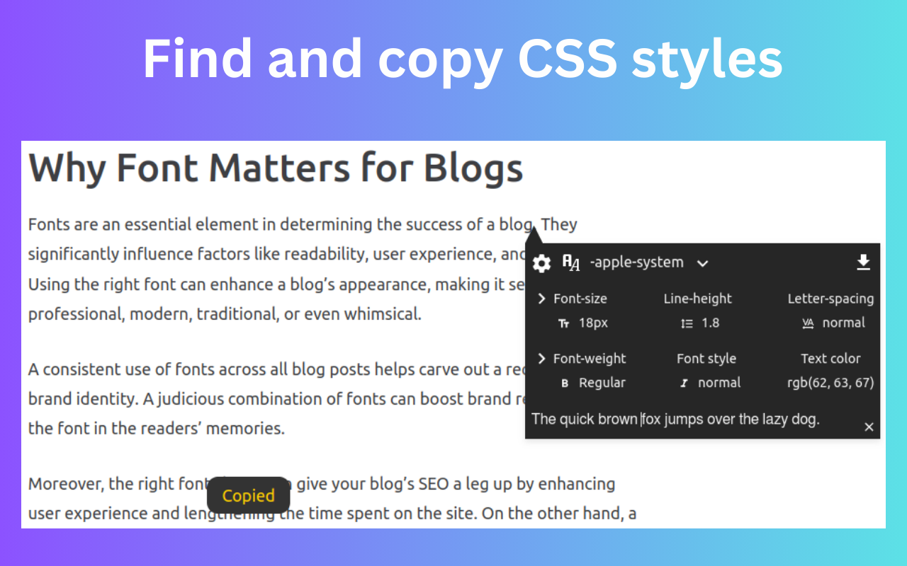 fontDownloader - 识别和下载字体