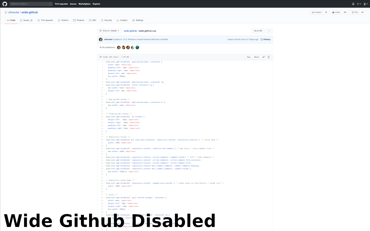 Wide GitHub