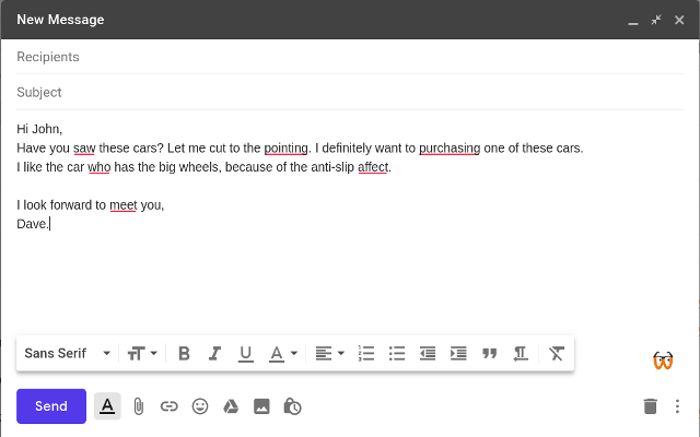 Wordeep Proofreading