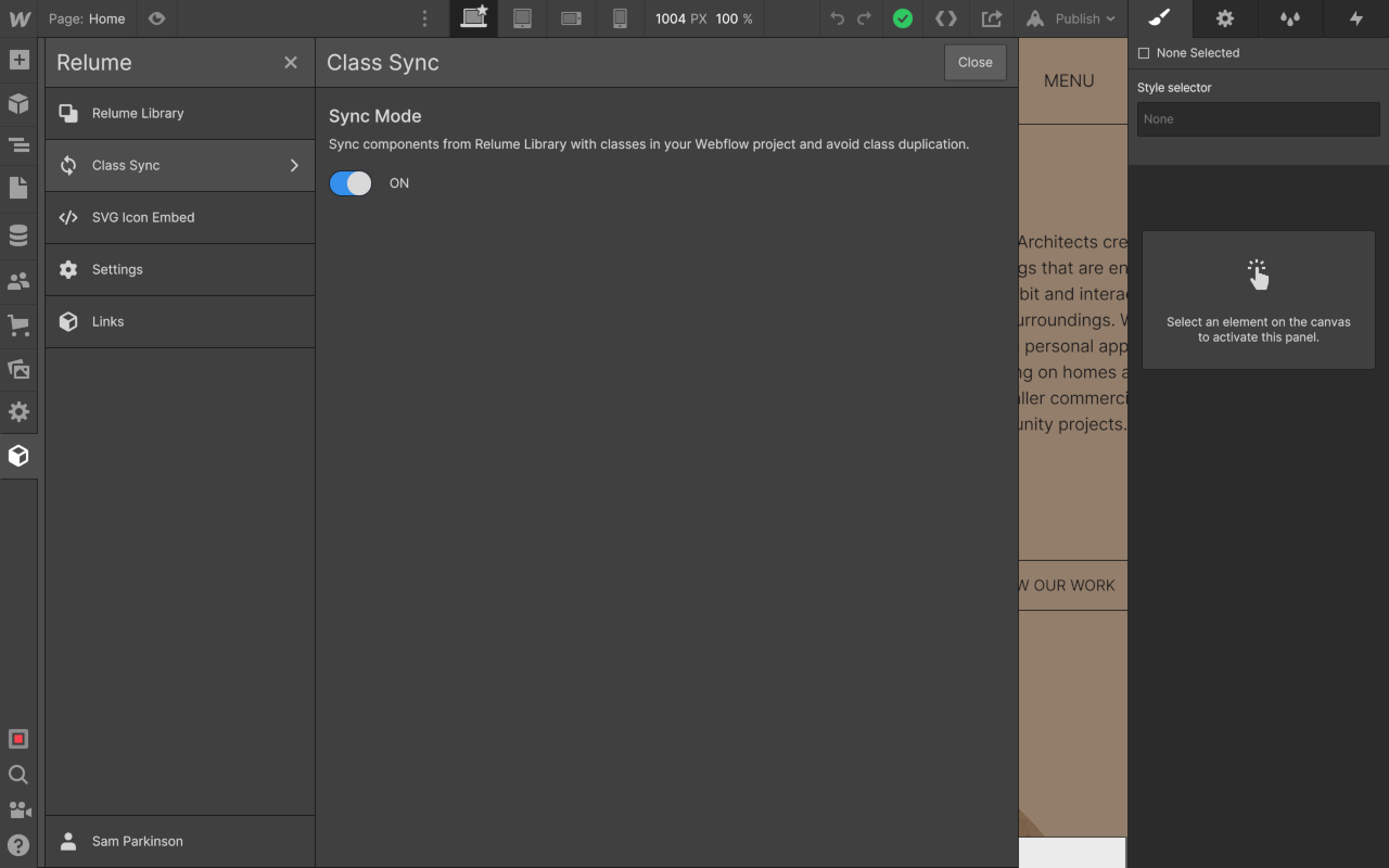 Relume Chrome Extension for Webflow