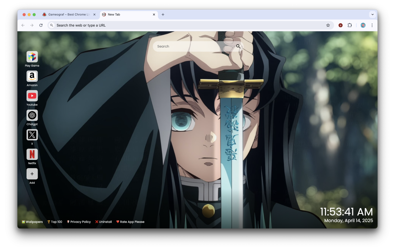 Demon Slayer Kimetsu No Yaiba New Tab