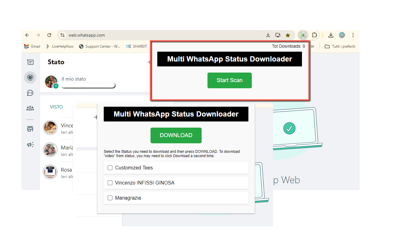 Multi WhatsApp Status Downloader