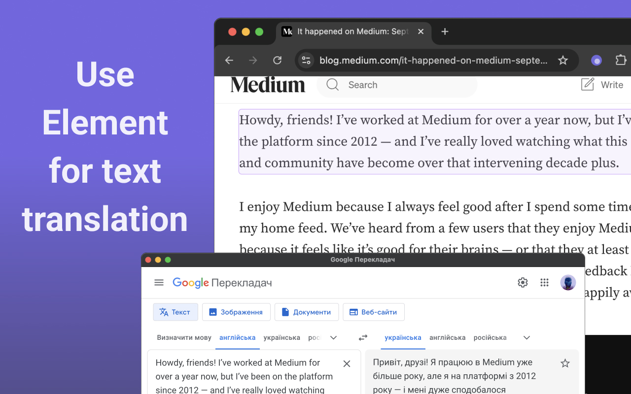 Google Translate & Image Translator by Tranzly – Popup View
