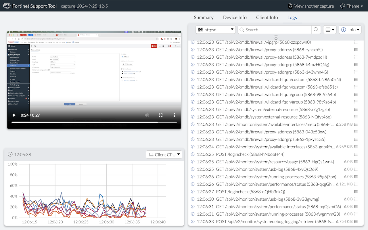 Fortinet Support Tool