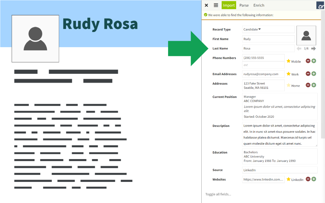 Crelate Talent Chrome Extension