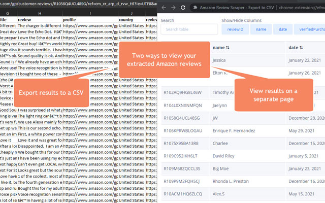Amazon Review Scraper - Export to CSV