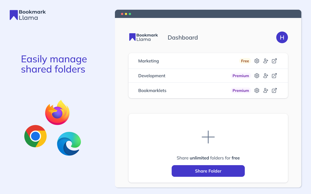 Bookmark Llama - Shared Bookmarks