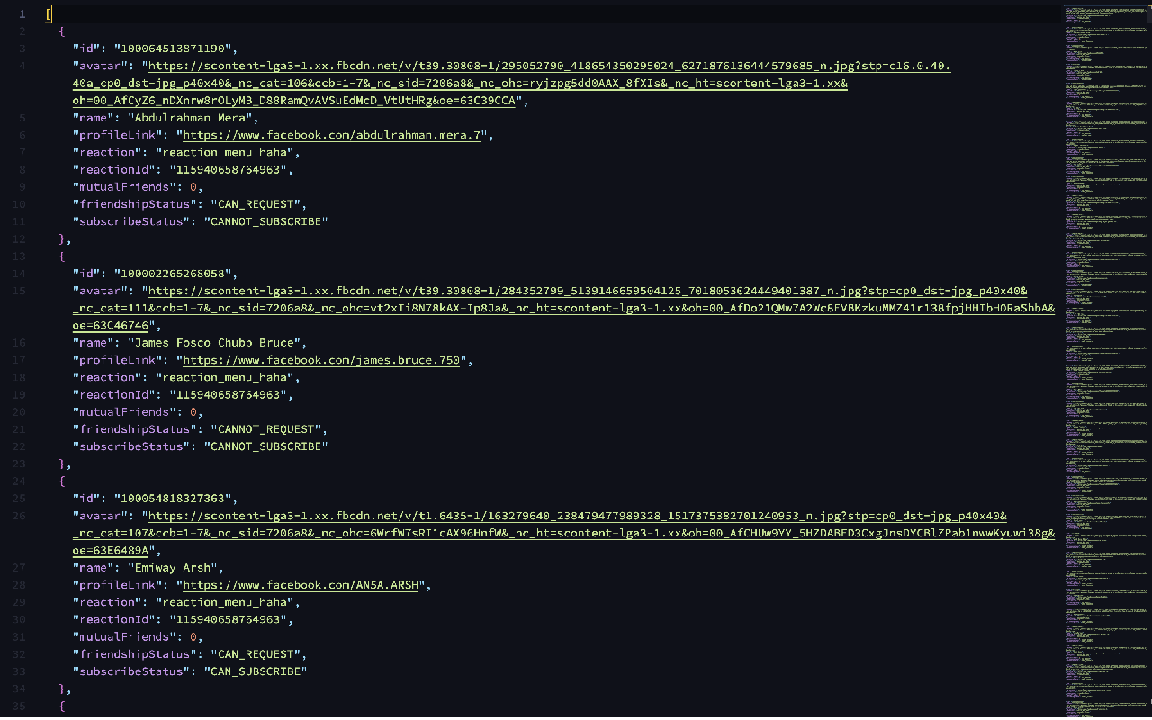 ESUIT | Reactions Exporter for Facebook™