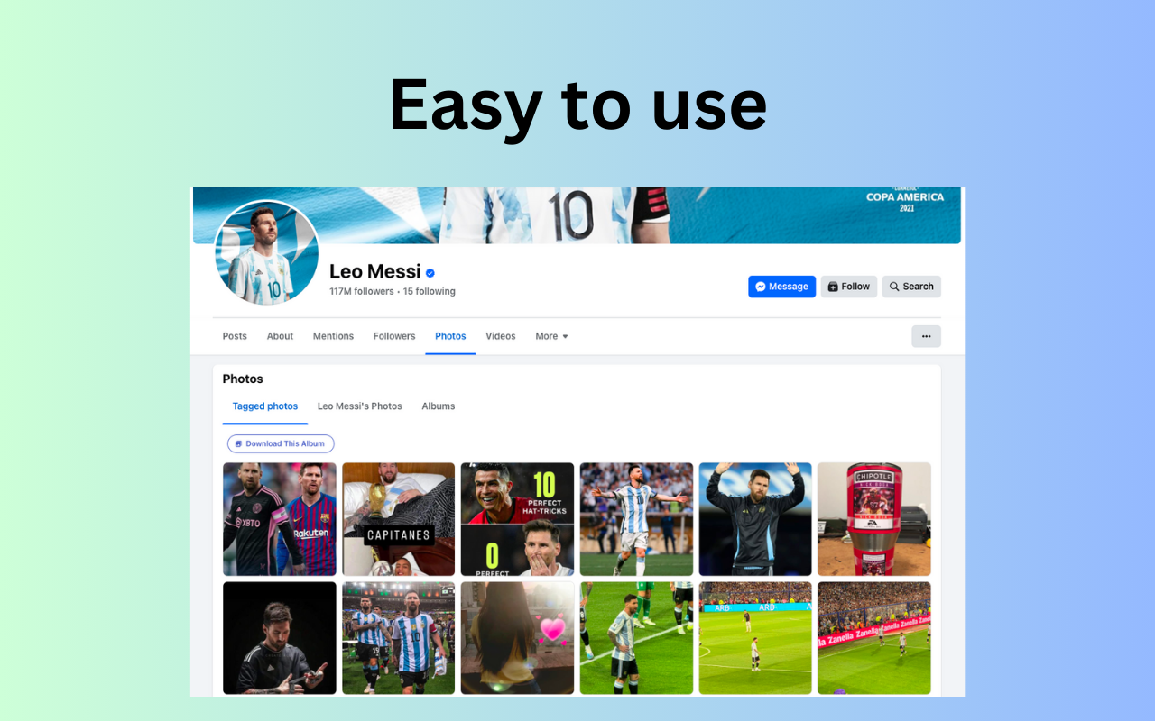 Facebook Album Downloader - album downloader for facebook