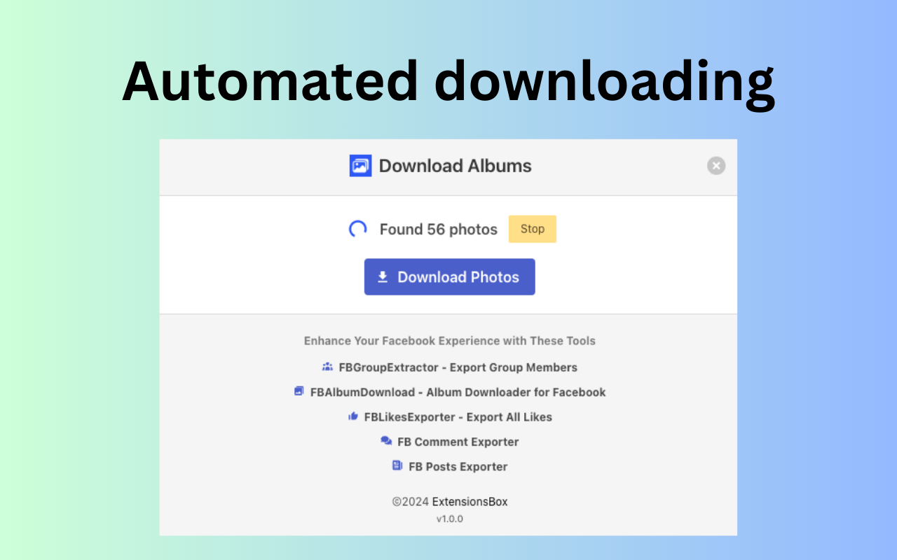 Facebook Album Downloader - album downloader for facebook