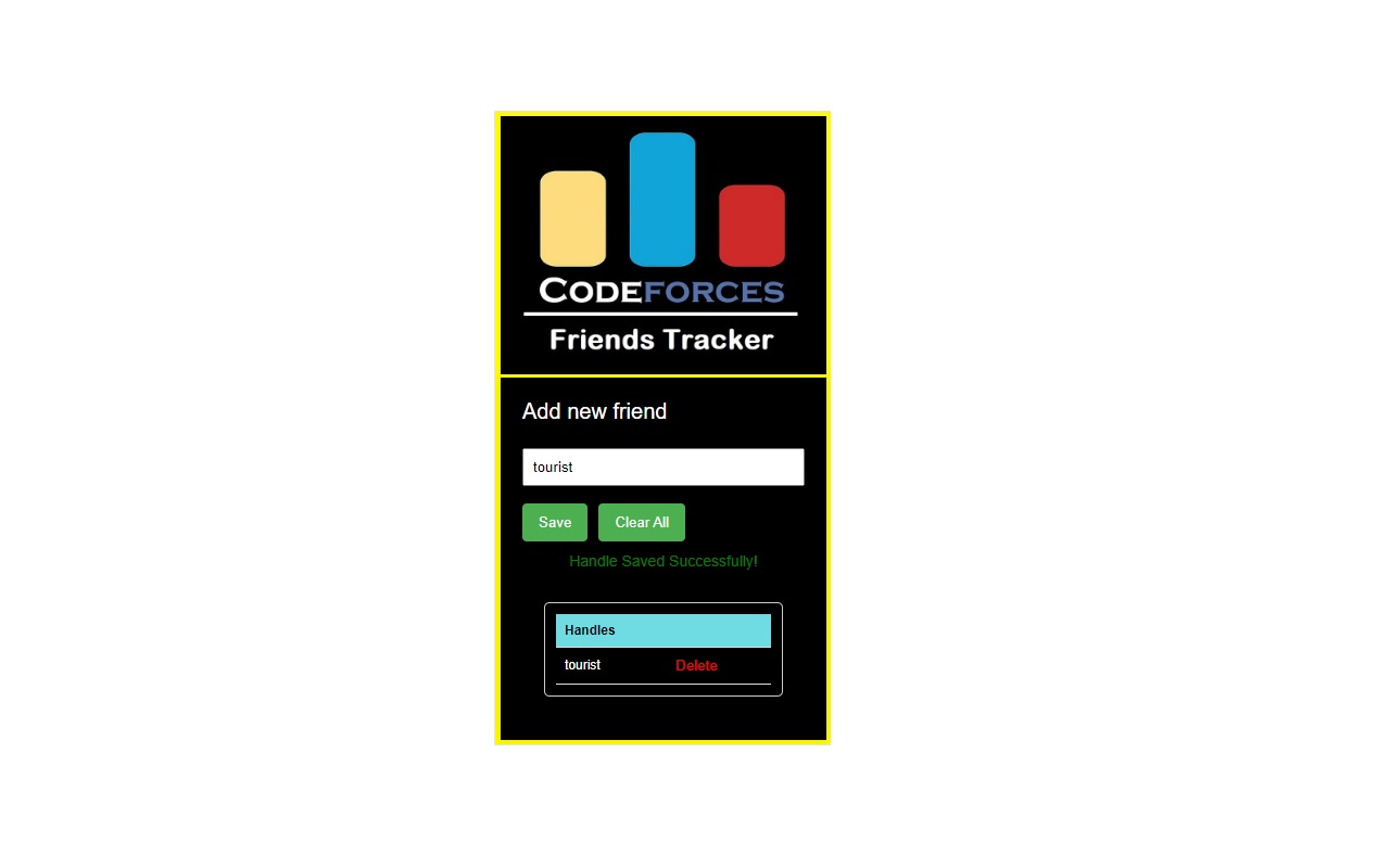 Codeforces Friends Tracker