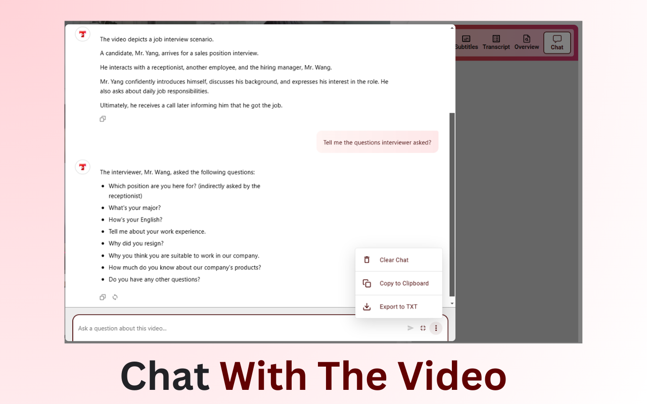 Tubelator: AI Subtitles, Summaries & Transcript Export for YouTube