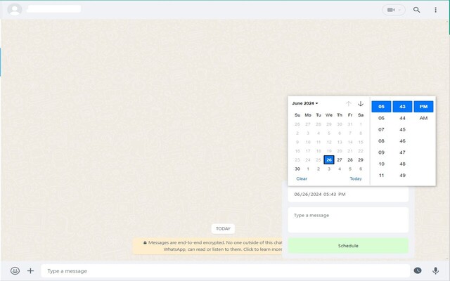 WA Schedule Messages
