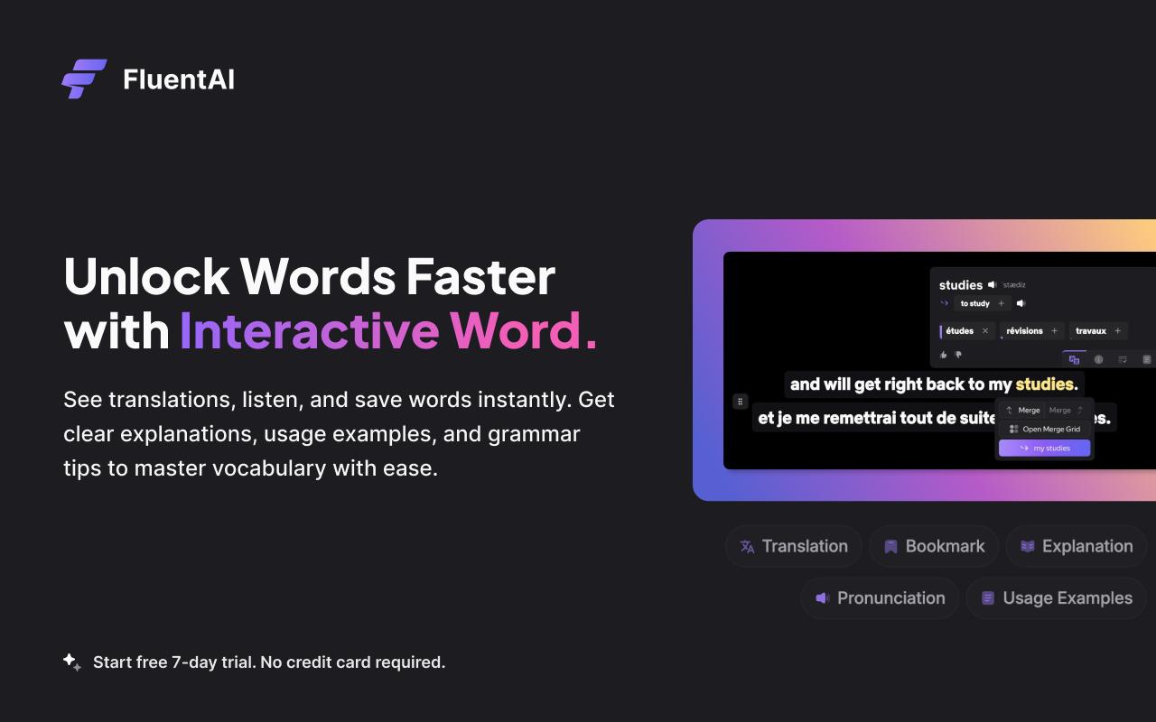 FluentAI：Netflix 等双语字幕