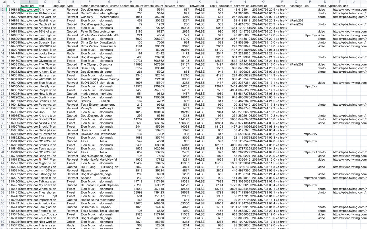 Twitter 评论导出器
