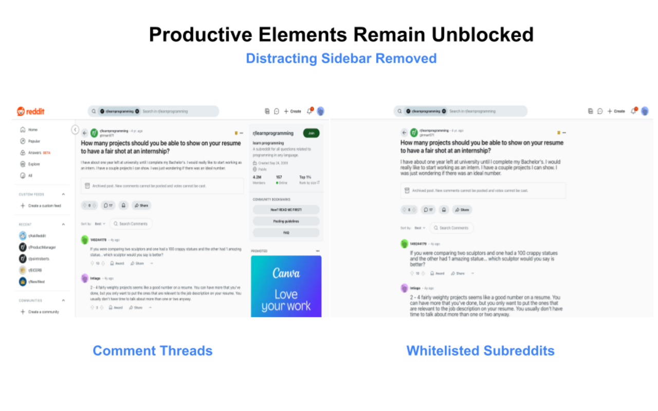 Reddit Liberation: Feed Blocker