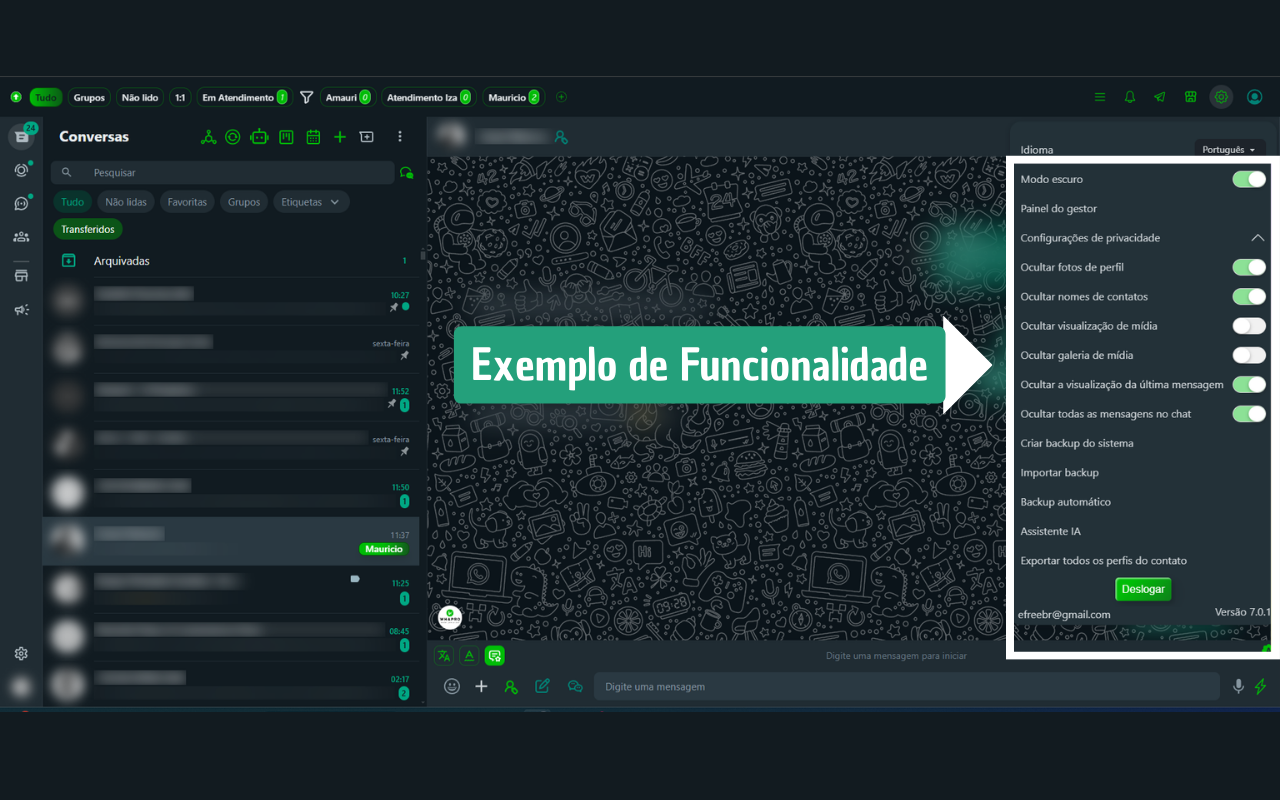 Whapro - Extensão para WhatsApp web!
