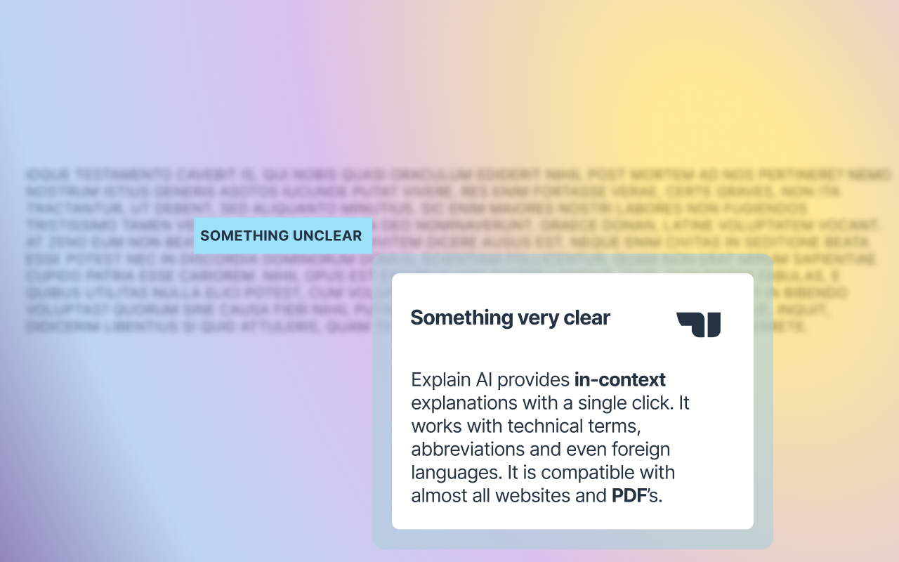 Explain AI - Explain anything in its context