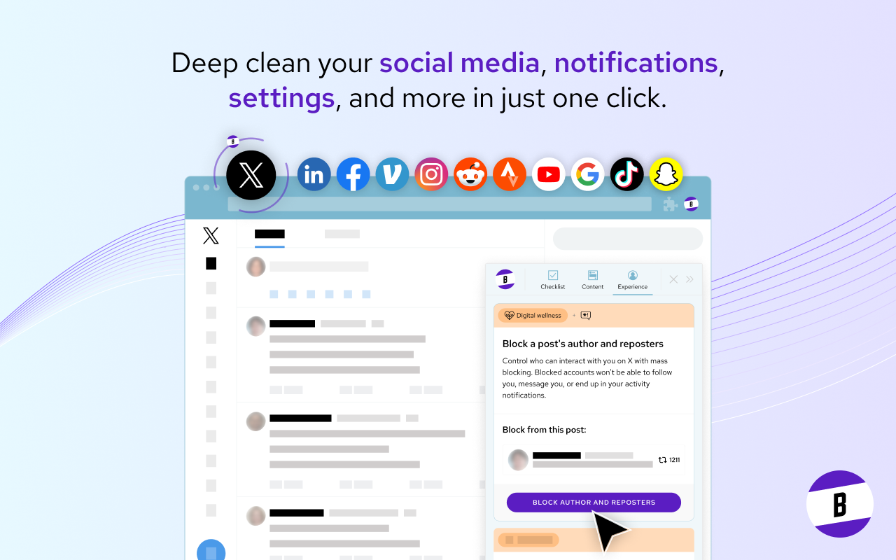 Block Party — Deep clean your social media