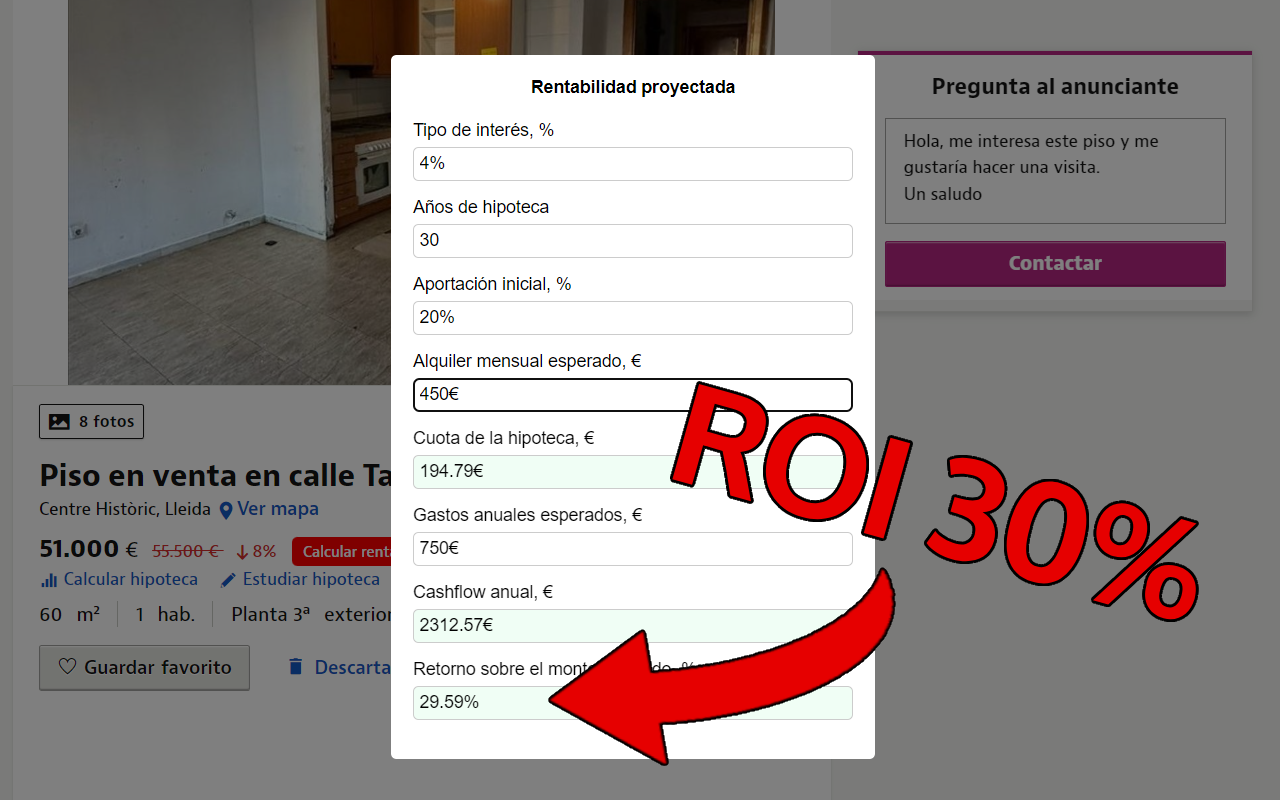 InBest - Calculadora rentabilidad alquiler