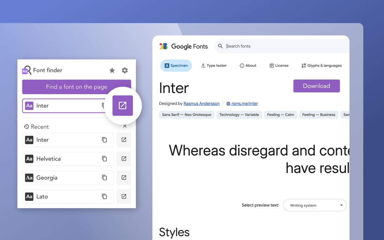 Font finder - 查找文本字体