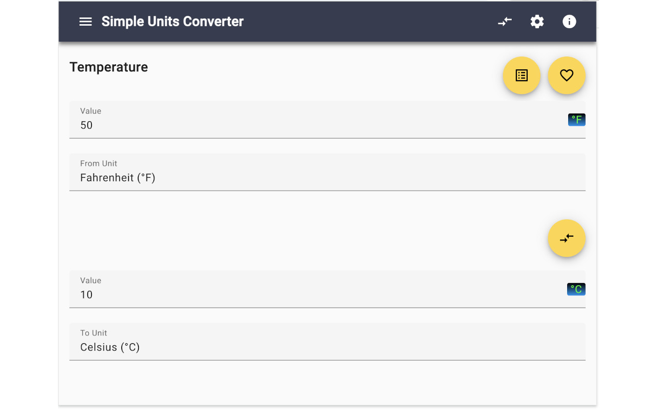 Simple Units Converter (Lite)