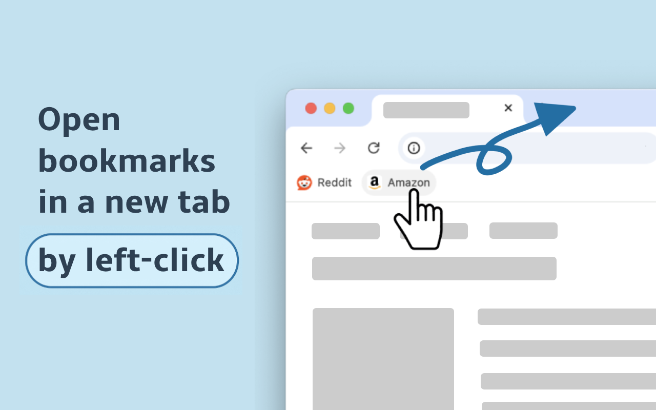 Open bookmarks in a new tab