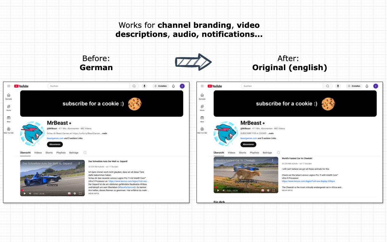 YouTube Anti Translate