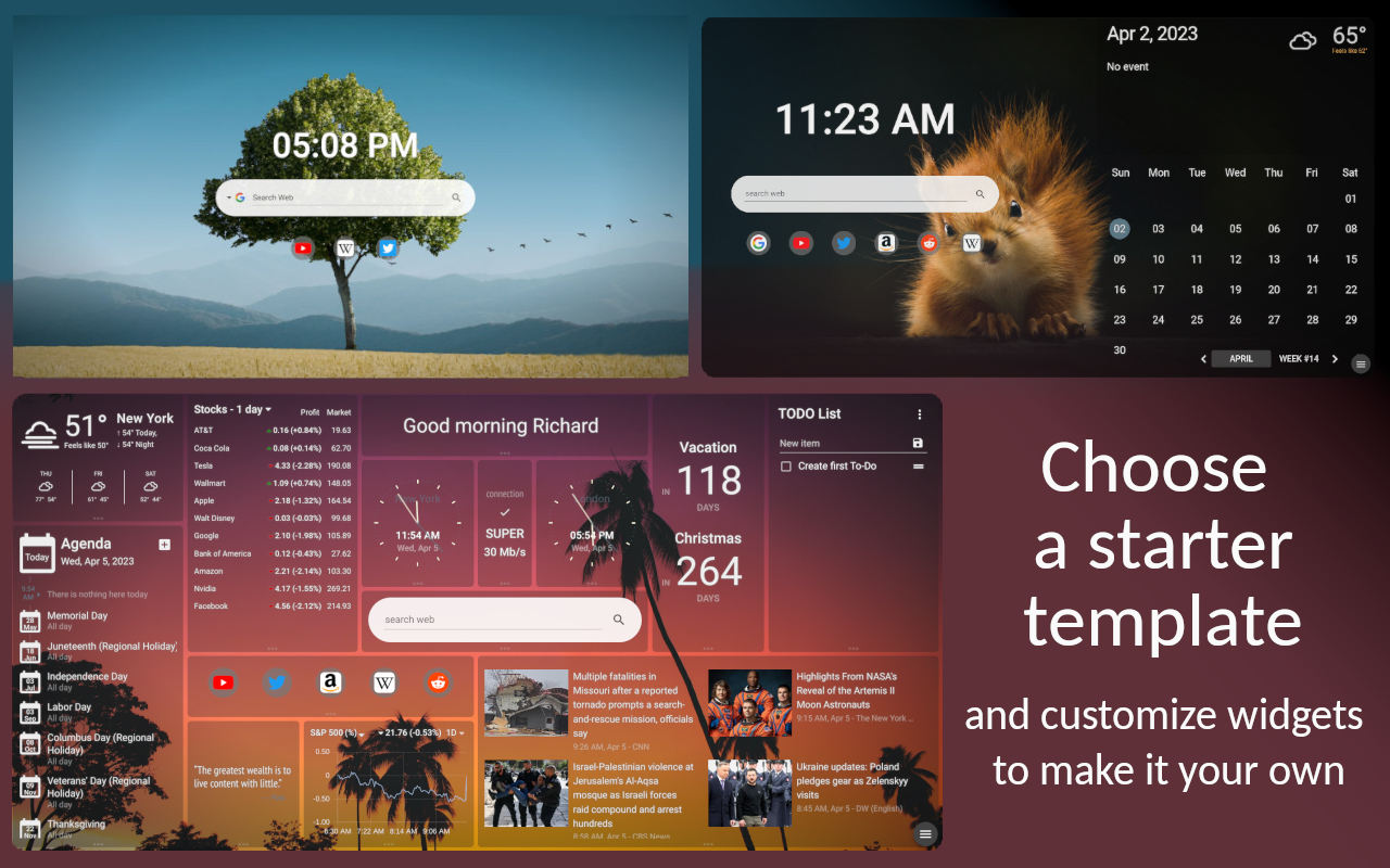 New Tab Page Extension