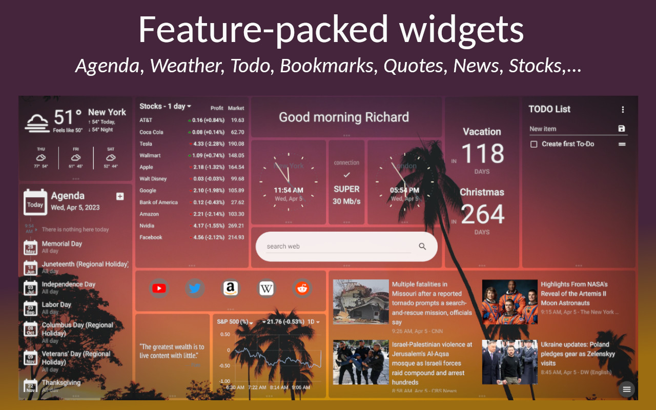 New Tab Page Extension