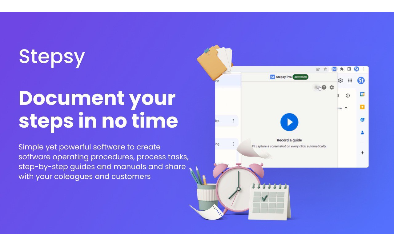 Stepsy: create step-by-step guide with screenshots
